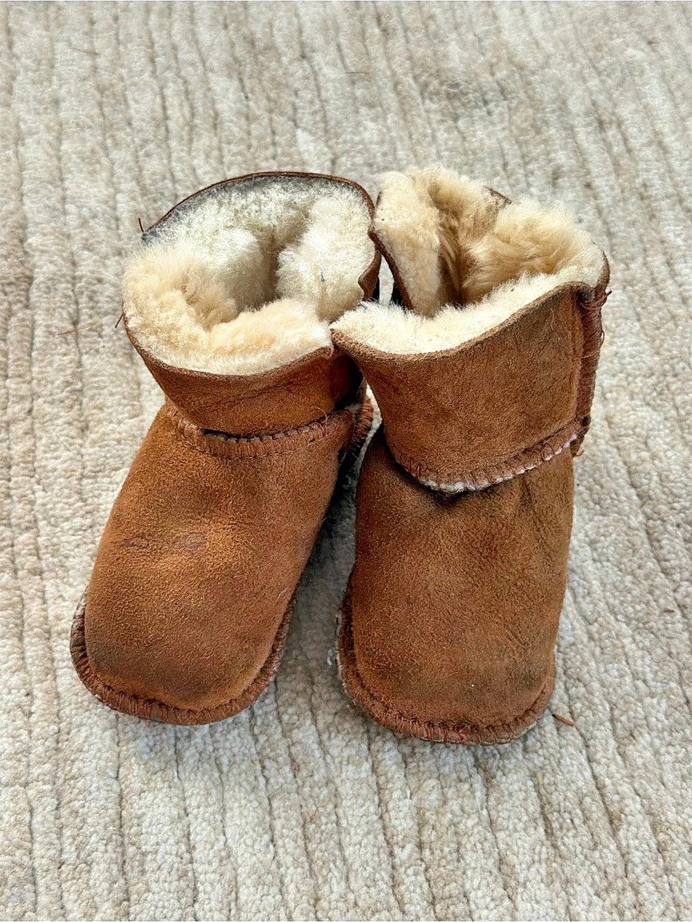 UGG Baby Brown Shearling-Lined Boots US 4.5c